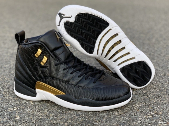 Rep AO6068-007 Black 'Reptile' Retro Gold-White Air 12 Metallic Jordan 0627